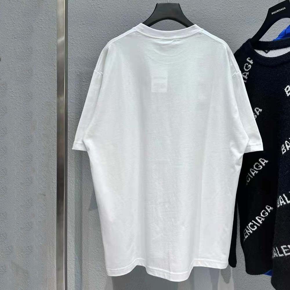 Balenciaga Men Cities Paris T-shirt Medium Fit in White - image 4