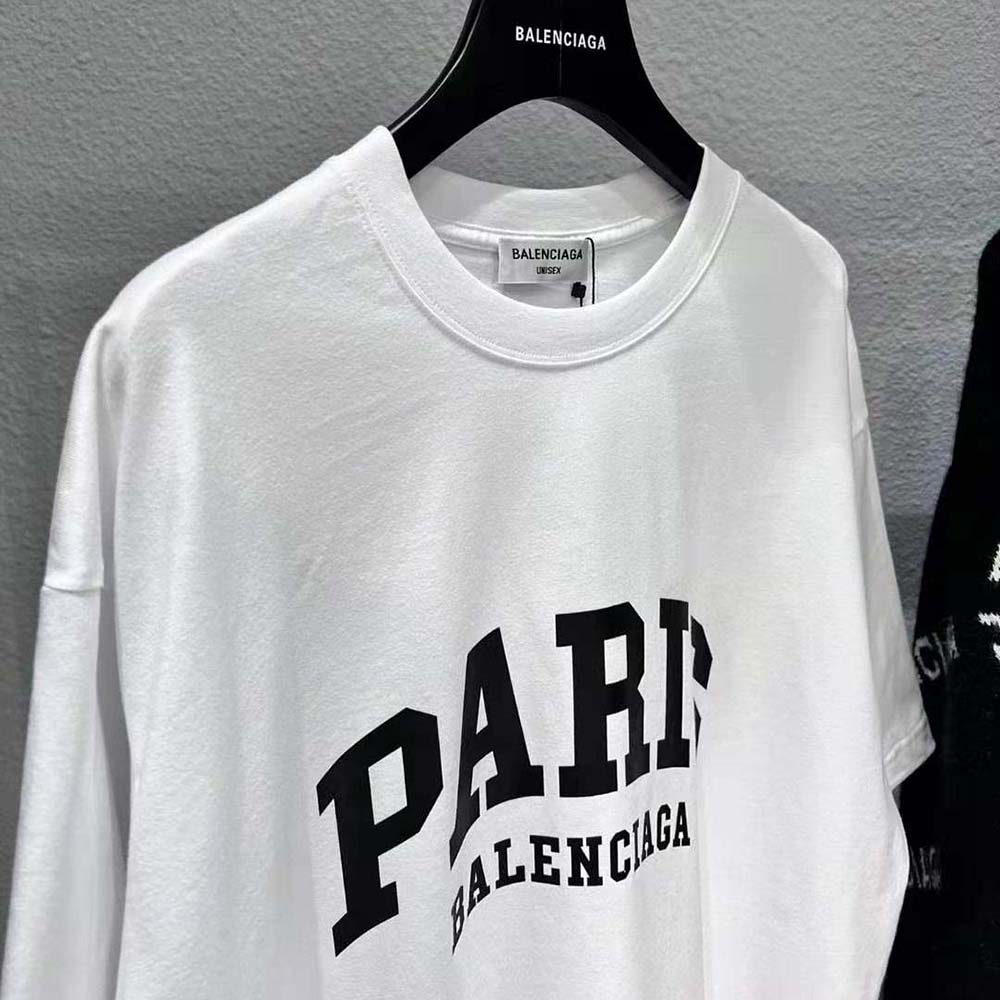 Balenciaga Men Cities Paris T-shirt Medium Fit in White - image 6