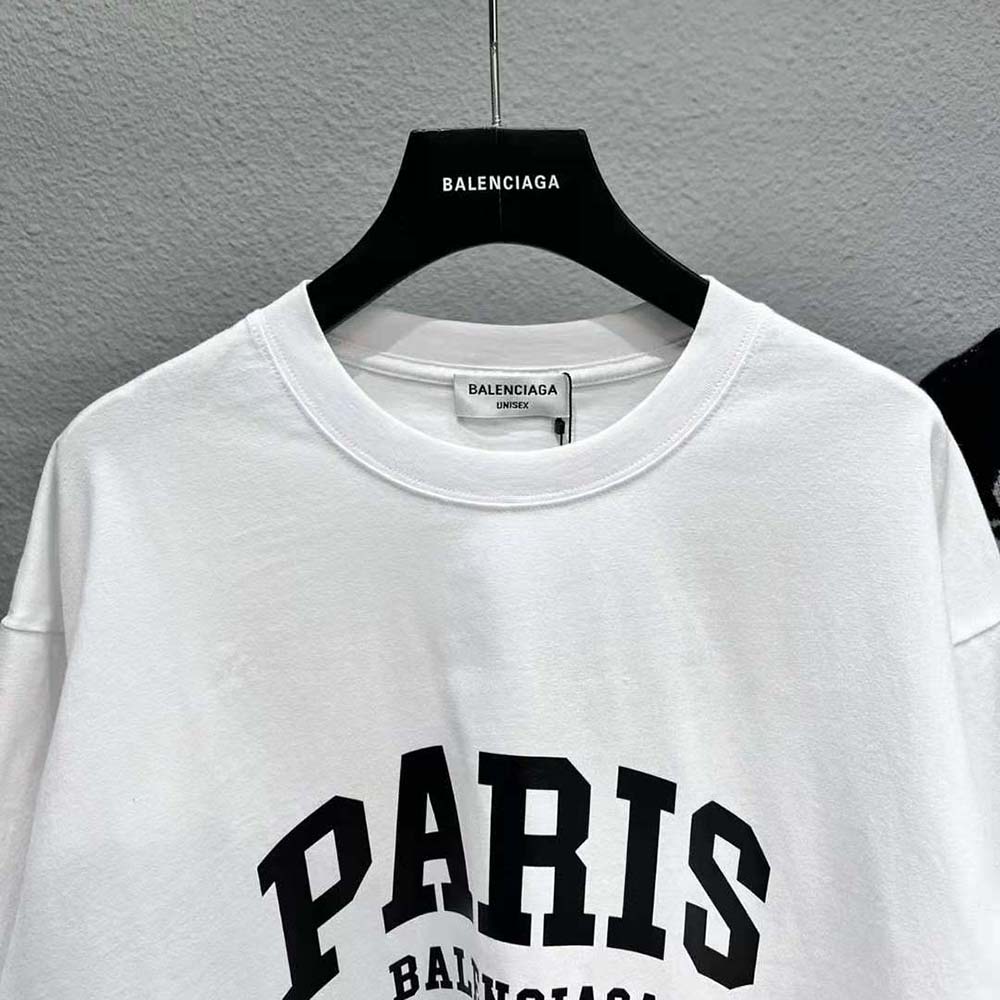 Balenciaga Men Cities Paris T-shirt Medium Fit in White - image 7