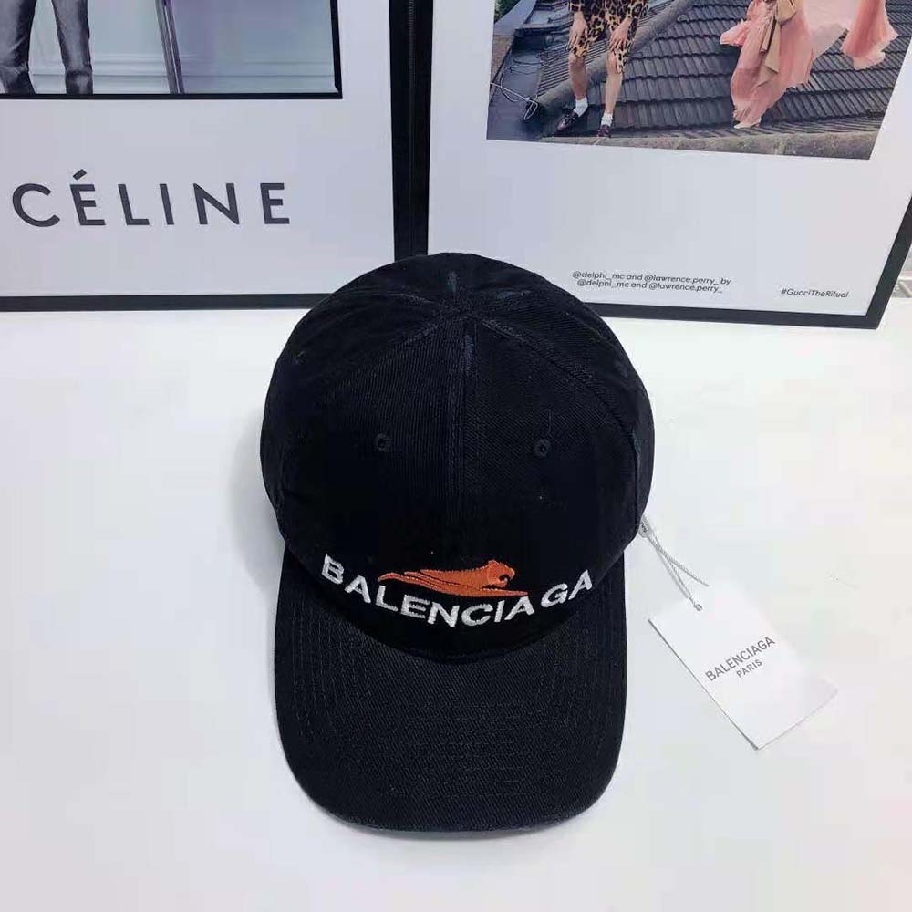 Close-up of embroidered tiger detail on Balenciaga Women Year Of The Tiger Cap