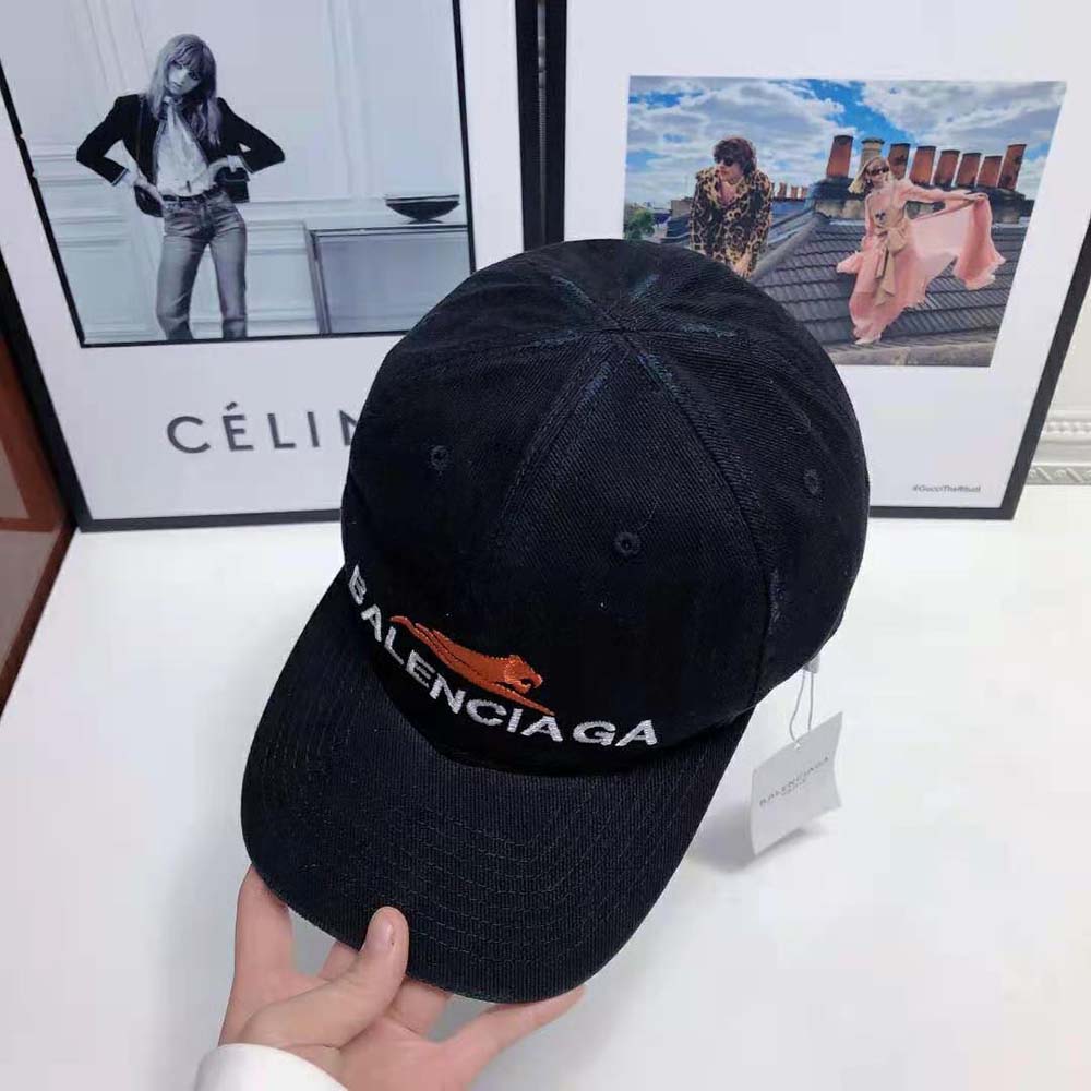 Balenciaga Women Year Of The Tiger Cap in Black and White Cotton Drill - image 4