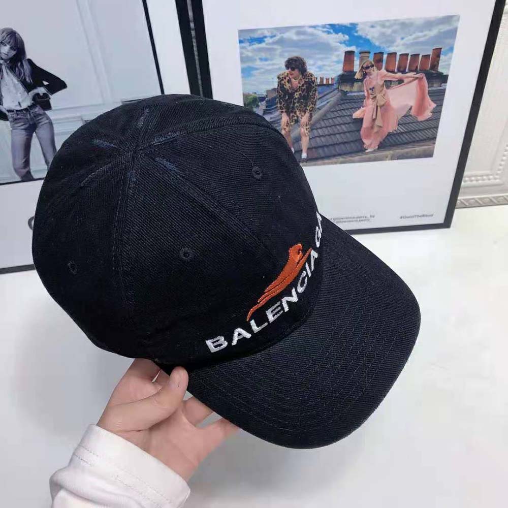 Balenciaga Women Year Of The Tiger Cap in Black and White Cotton Drill - image 5