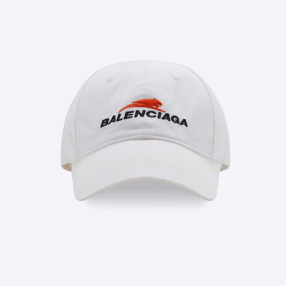 Front view of Balenciaga Women Year Of The Tiger Cap showing embroidered tiger
