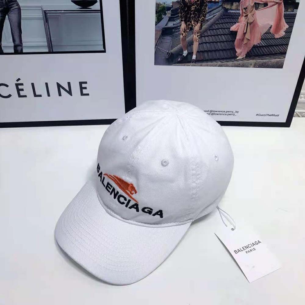 Side angle of Balenciaga Women Year Of The Tiger Cap with adjustable strap