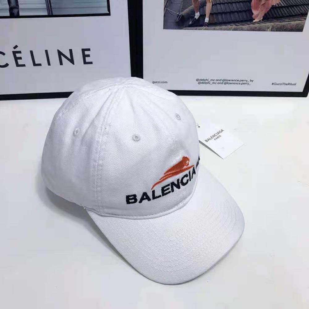 Close-up detail of cotton drill fabric on Balenciaga Women Year Of The Tiger Cap