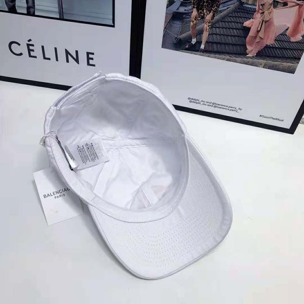 Balenciaga Women Year Of The Tiger Cap in White and Black Cotton Drill - image 7