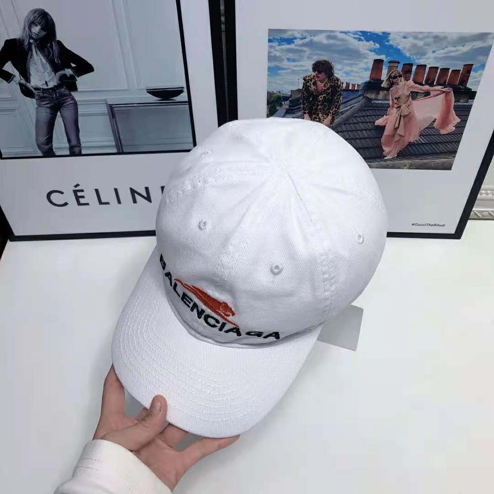 Balenciaga Women Year Of The Tiger Cap in White and Black Cotton Drill - image 5