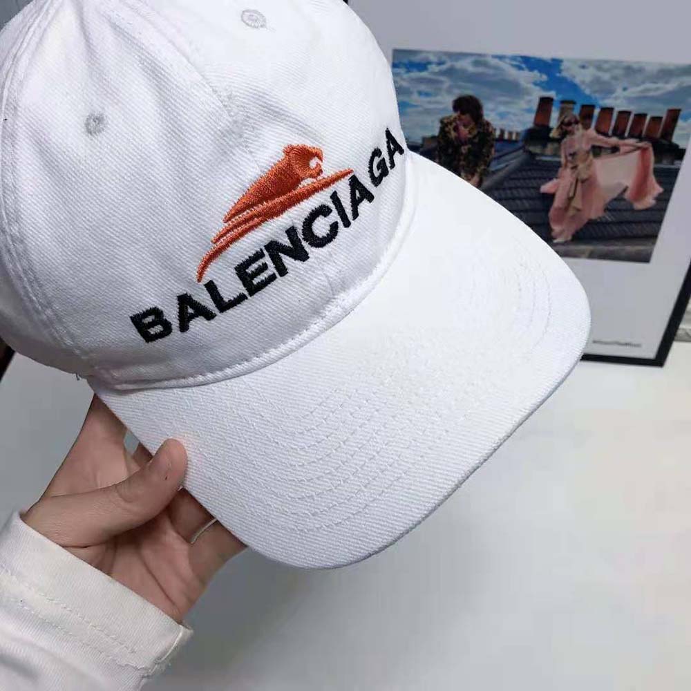 Balenciaga Women Year Of The Tiger Cap in White and Black Cotton Drill - image 8
