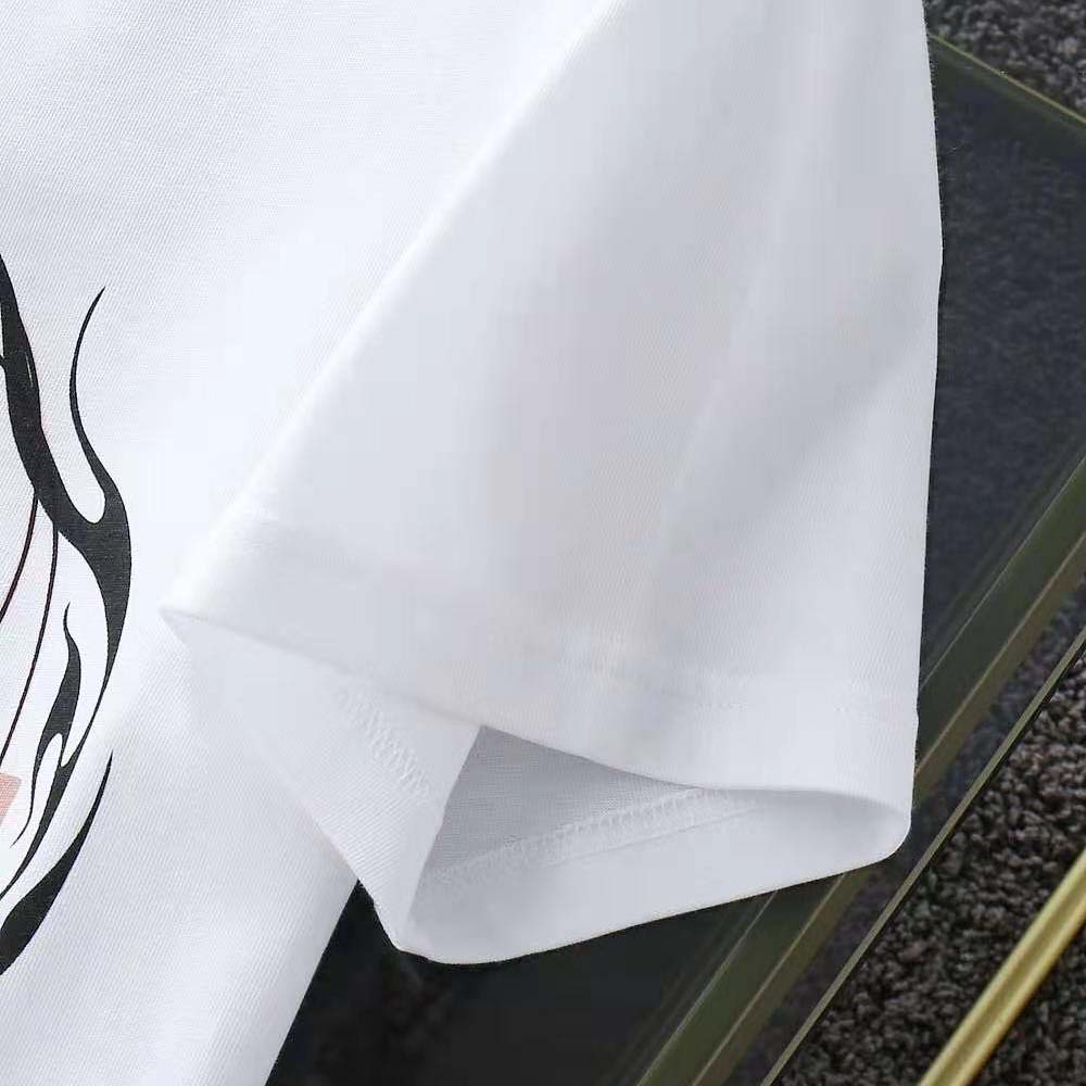 Burberry Men Globe Graphic Print Cotton Oversized T-shirt-White - image 9