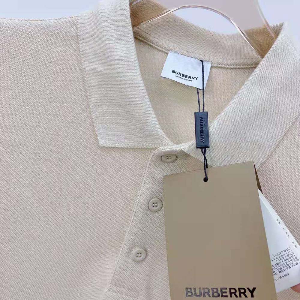 Burberry Men Monster Graphic Cotton Pique Oversized Polo Shirt-Sandy - image 5