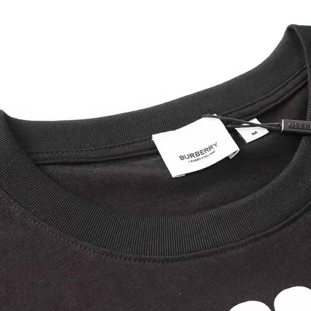 Burberry Men Logo Print Cotton Oversized T-shirt-Black - image 4