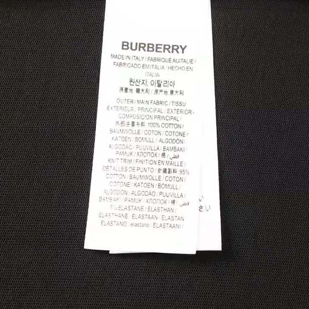 Burberry Men Logo Print Cotton Oversized T-shirt-Black - image 7