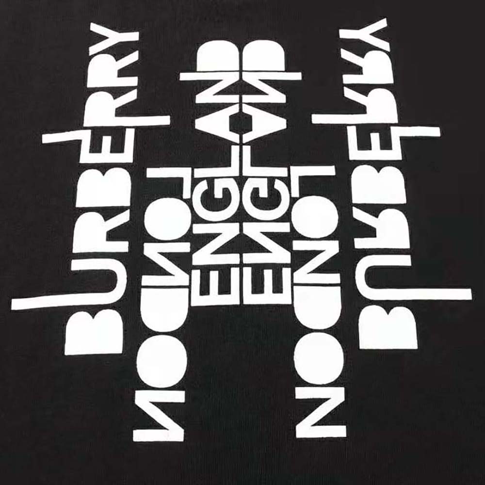 Burberry Men Logo Print Cotton Oversized T-shirt-Black - image 5