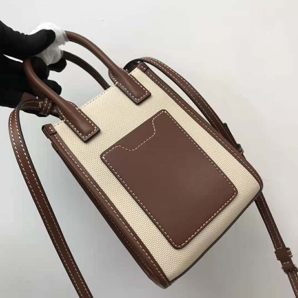 Burberry Women Micro Monogram Motif Canvas and Leather Tote - image 5