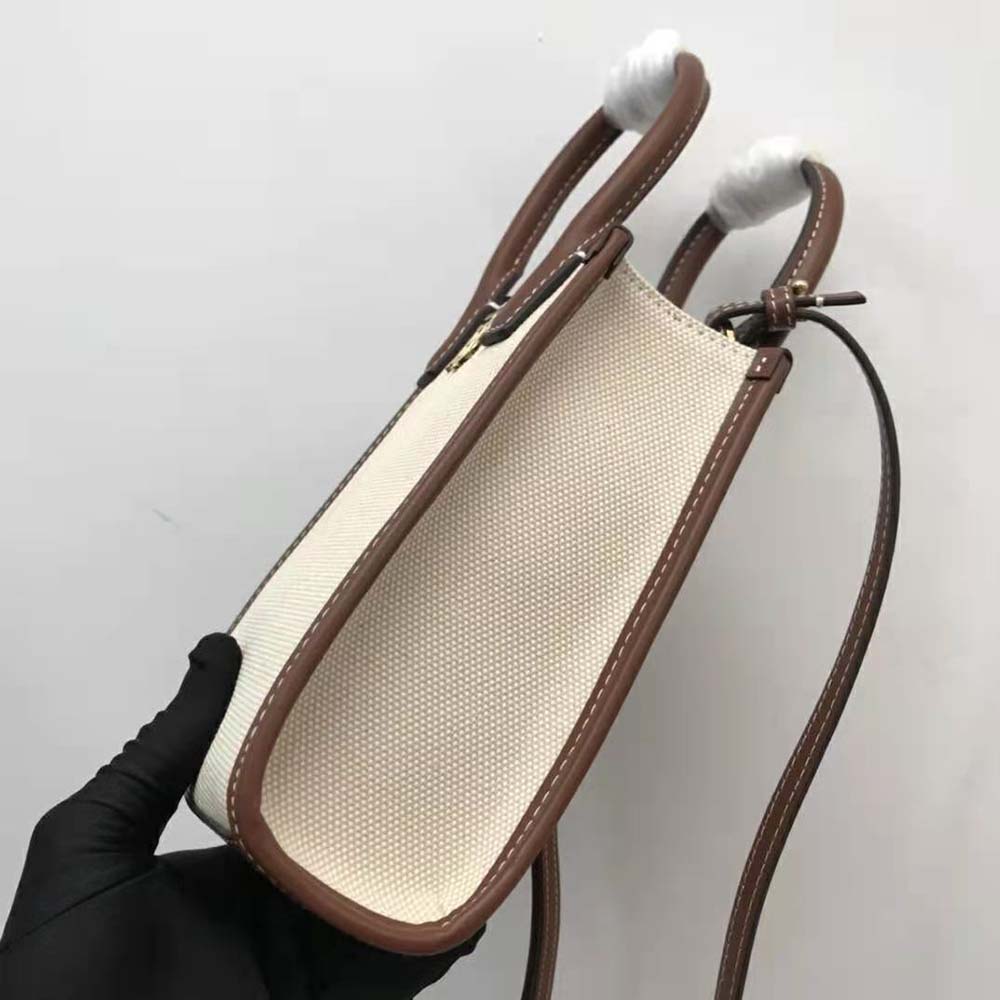 Burberry Women Micro Monogram Motif Canvas and Leather Tote - image 6