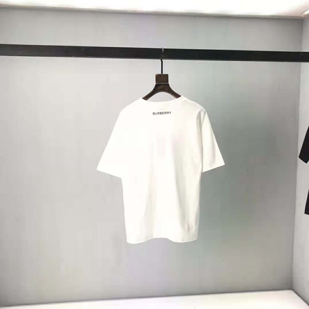 Side profile showing oversized fit of Burberry Men Monster Cotton T-shirt