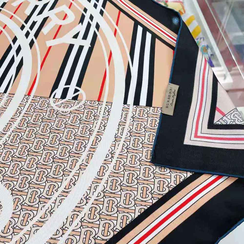 Burberry Women Montage Print Silk Square Scarf - image 8