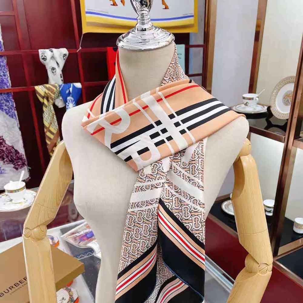 Burberry Women Montage Print Silk Square Scarf - image 4