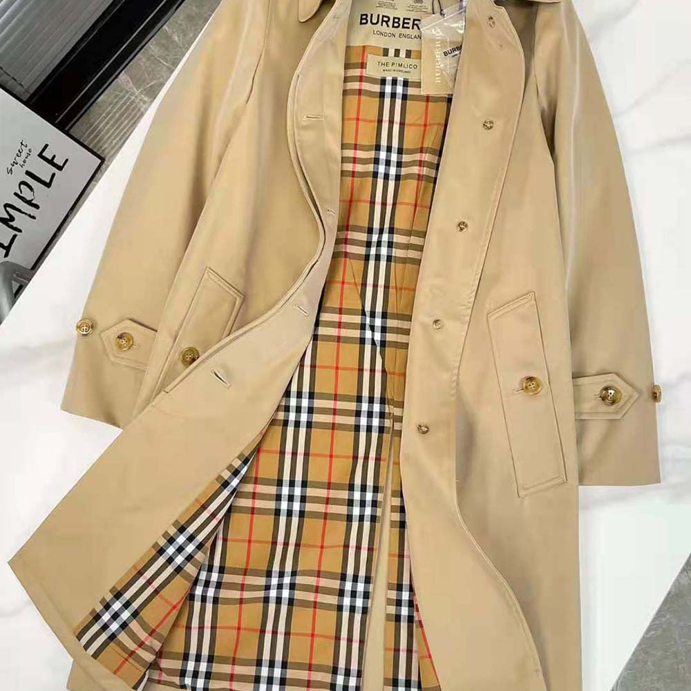 Burberry Women The Pimlico Heritage Car Coat-Beige - image 5