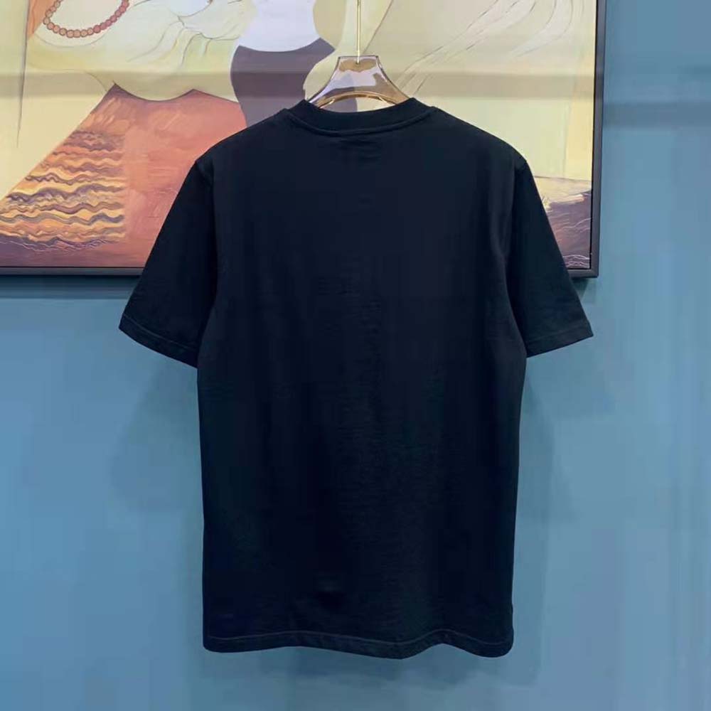 Celine Women Loose T-shirt in Cotton Jersey with Artist Print-Black - image 4