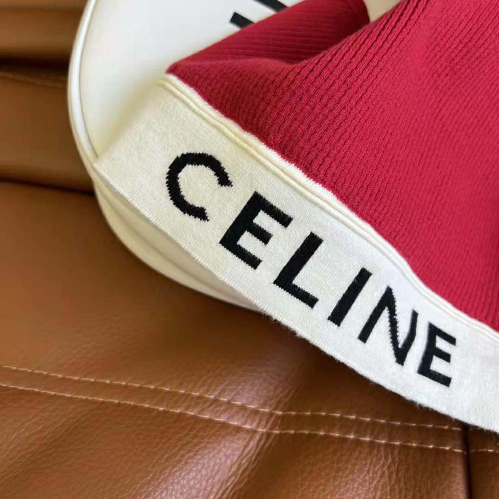 Celine Women Athletic Knit Bra Top-Red - image 9