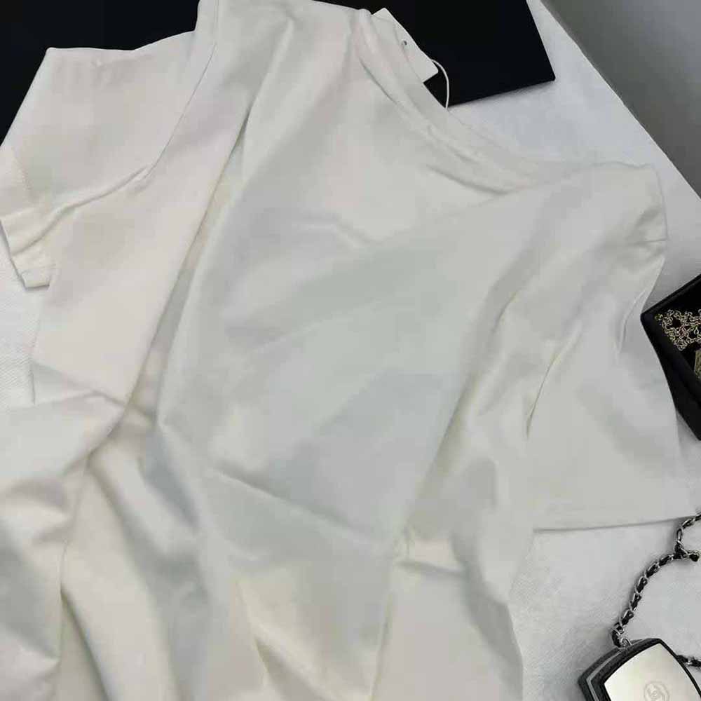 Celine Women Boxy Cotton Jersey T-shirt-White - image 7
