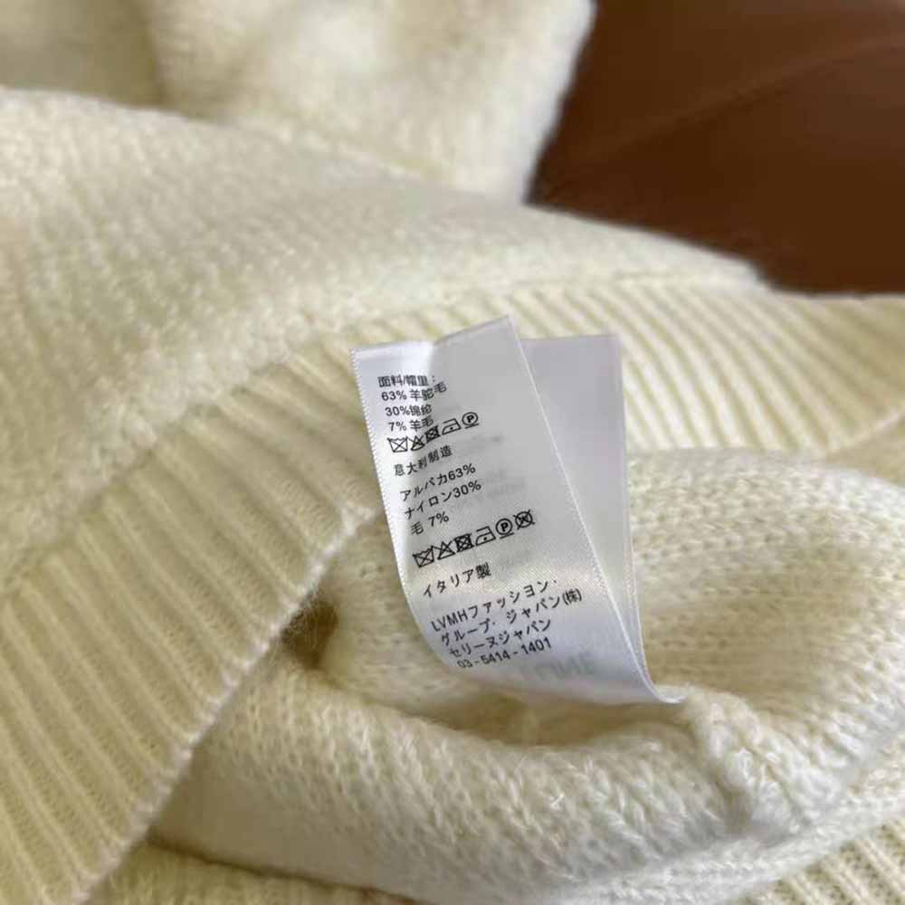 Celine Women Sweater with Hood in Micro Fur Alpaca Wool - image 10