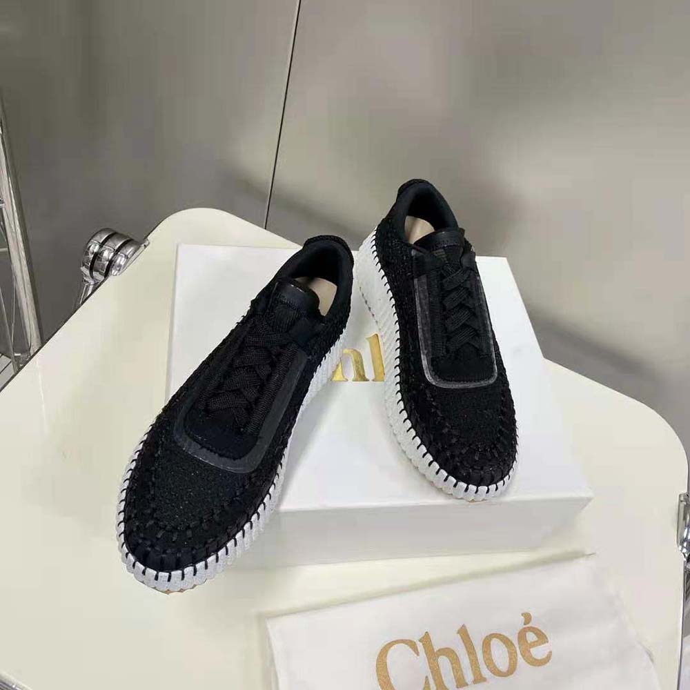 Chloe Women Nama Sneaker in Recycled Mesh-Black - image 4