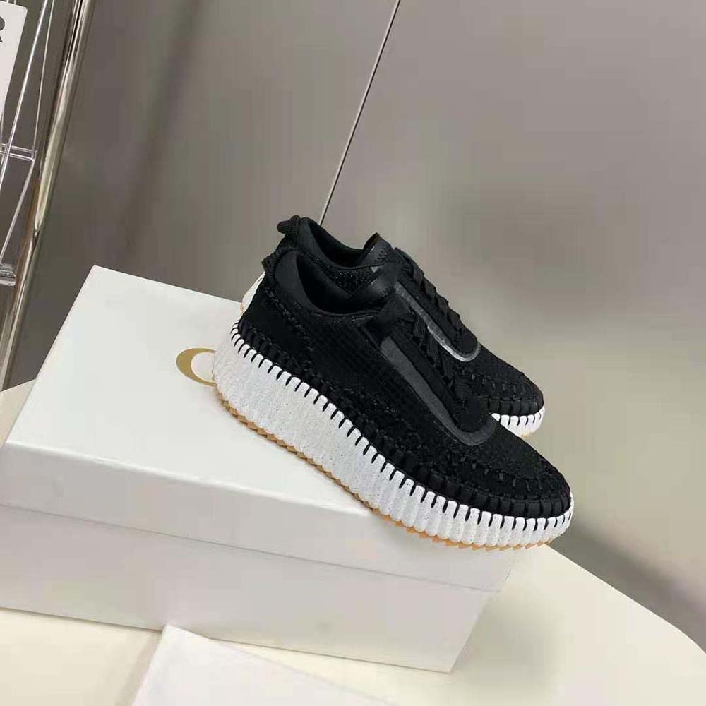 Chloe Women Nama Sneaker in Recycled Mesh-Black - image 5