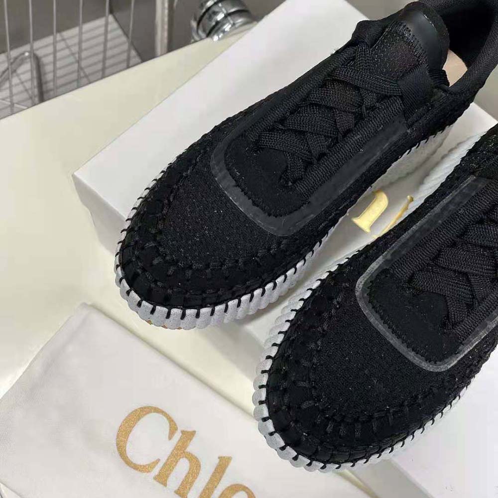 Chloe Women Nama Sneaker in Recycled Mesh-Black - image 10