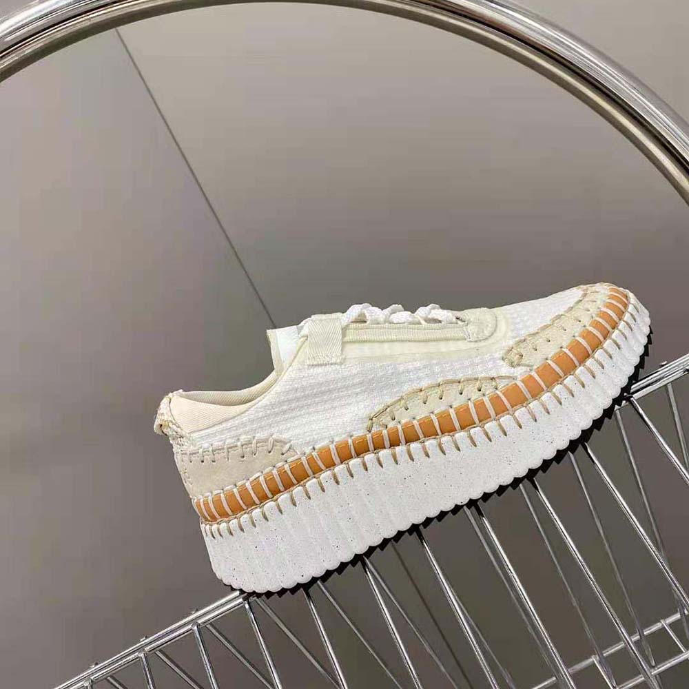 Chloe Women Nama Sneaker in Recycled Mesh-White - image 5