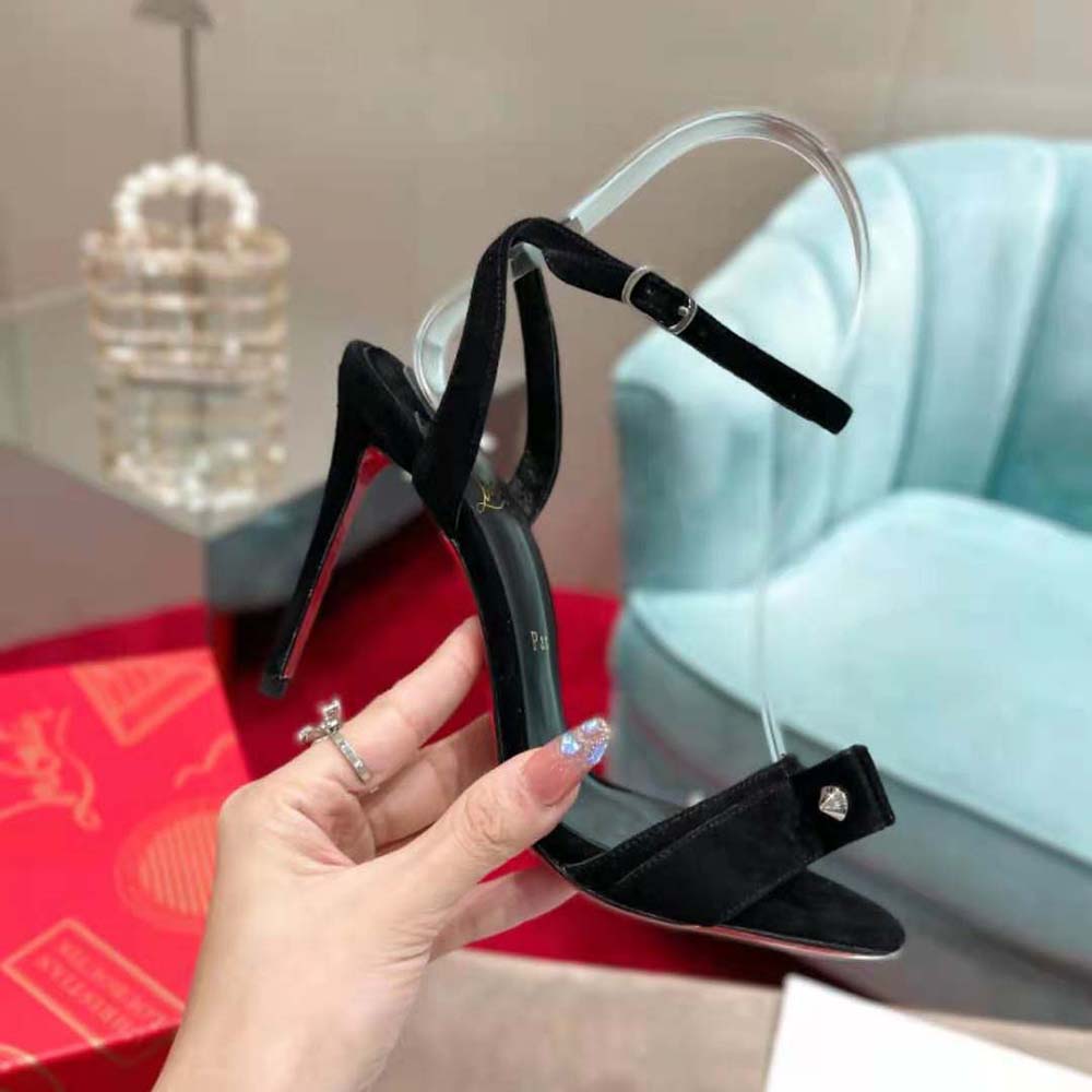 Christian Louboutin Women Umberta 100 mm in Suede Calfskin-Black - image 6