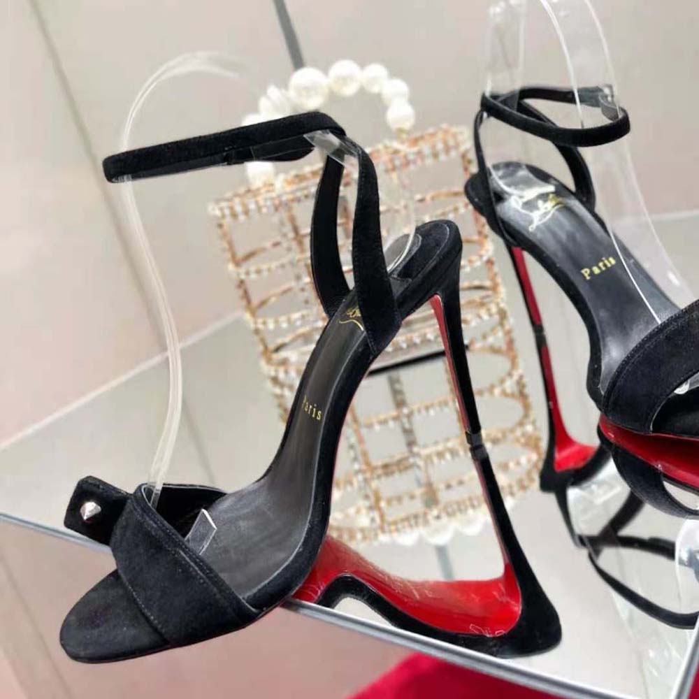 Christian Louboutin Women Umberta 100 mm in Suede Calfskin-Black - image 8