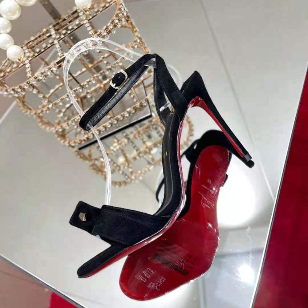 Christian Louboutin Women Umberta 100 mm in Suede Calfskin-Black - image 7