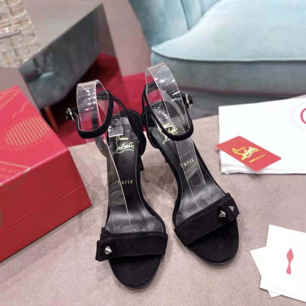 Christian Louboutin Women Umberta 100 mm in Suede Calfskin-Black - image 4