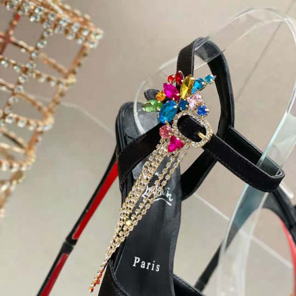 Christian Louboutin Women Goldina 100 mm Heel Height-Black - image 8