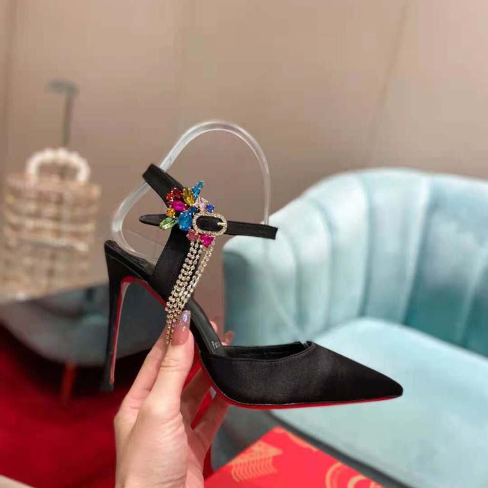 Christian Louboutin Women Goldina 100 mm Heel Height-Black - image 5