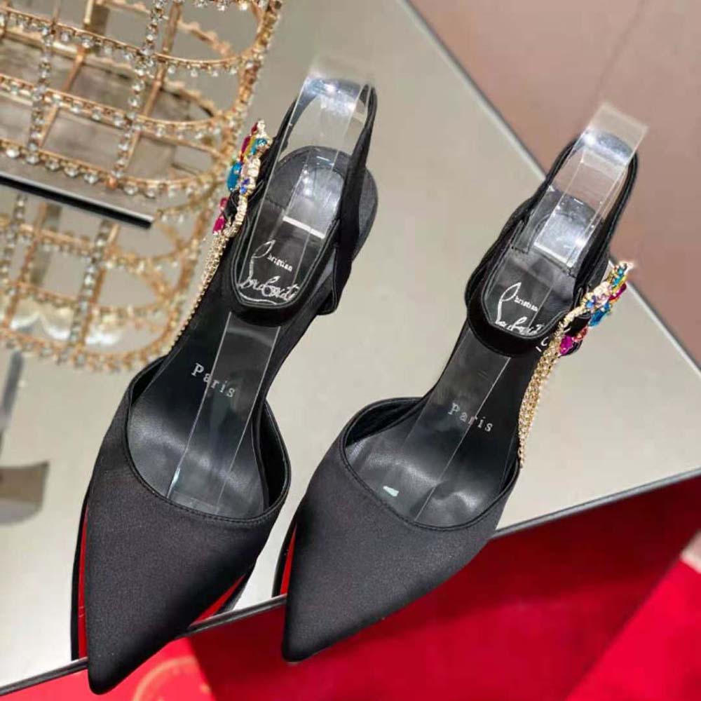 Christian Louboutin Women Goldina 100 mm Heel Height-Black - image 6