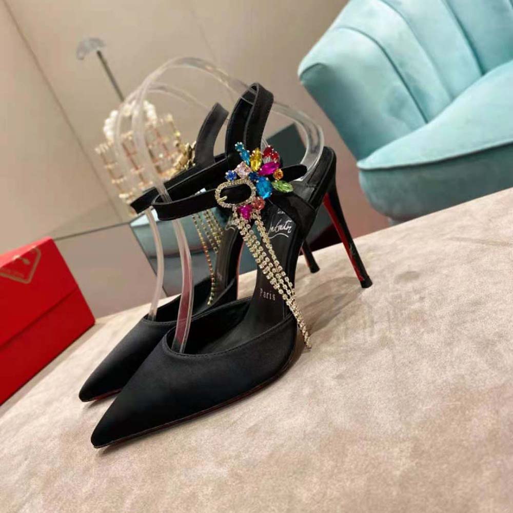 Christian Louboutin Women Goldina 100 mm Heel Height-Black - image 4
