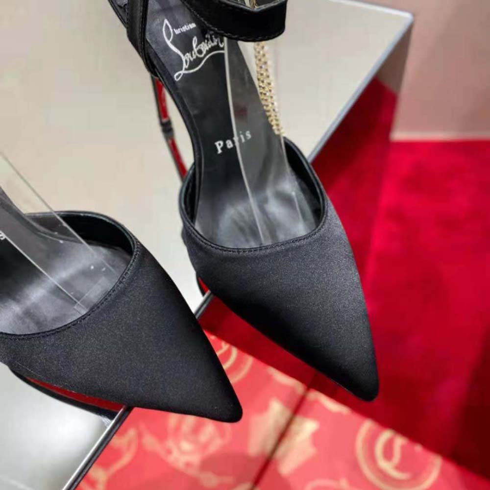 Christian Louboutin Women Goldina 100 mm Heel Height-Black - image 7