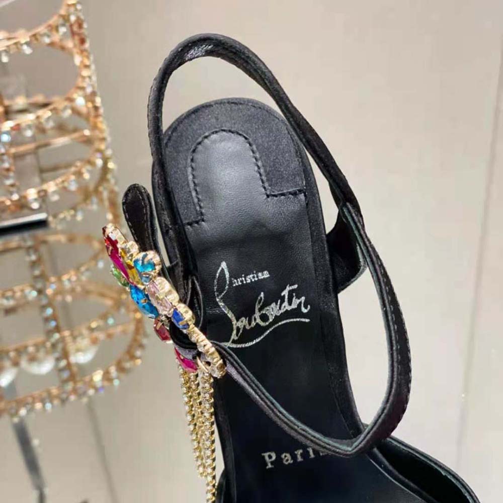 Christian Louboutin Women Goldina 100 mm Heel Height-Black - image 9