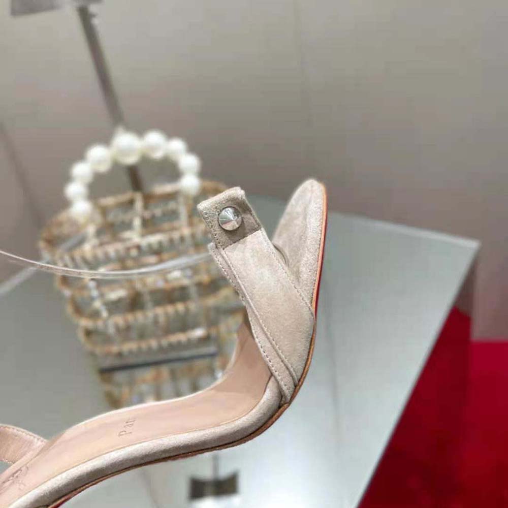 Christian Louboutin Women Umberta 100 mm in Suede Calfskin-Sandy - image 8