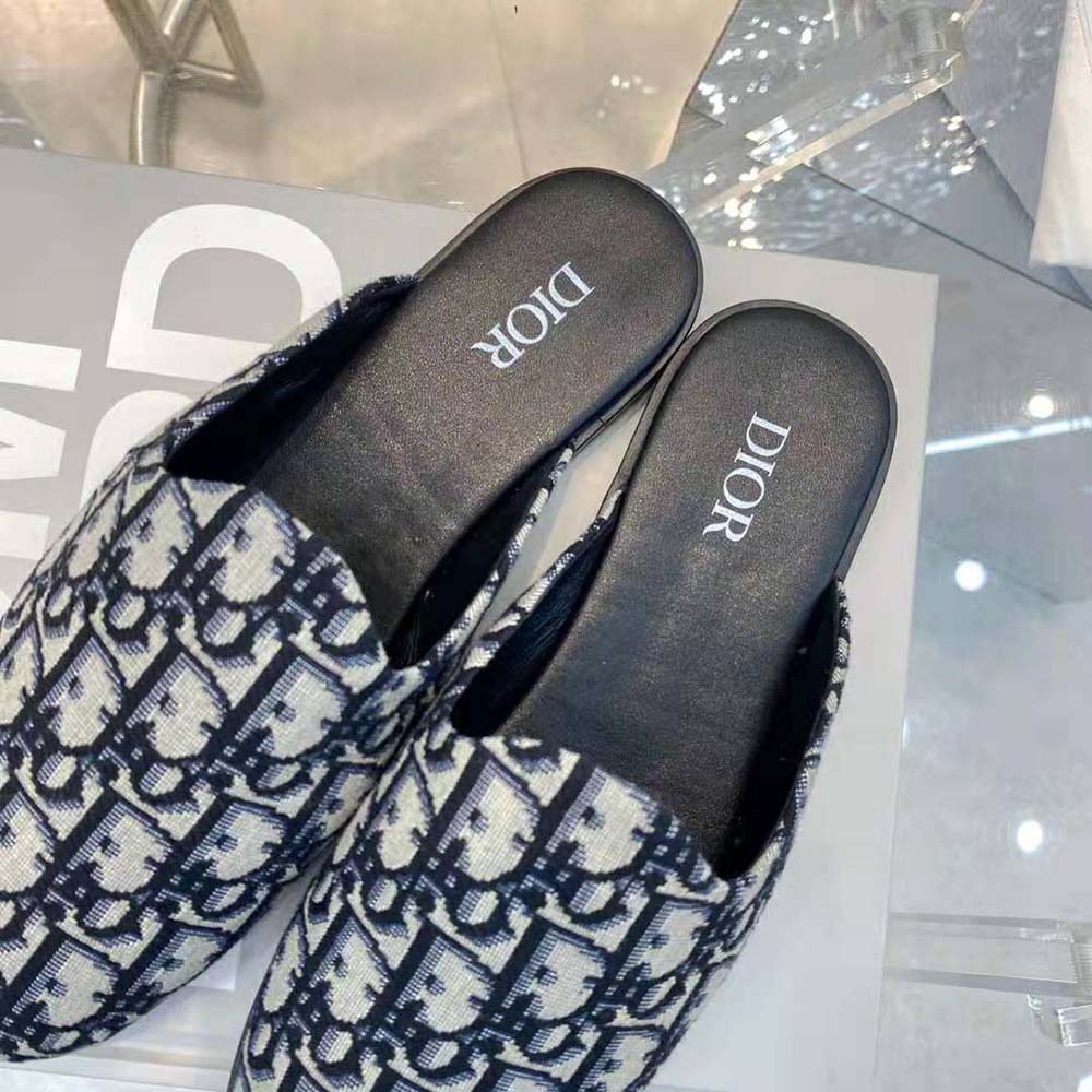 Dior Men Indior Mule Beige and Black Dior Oblique Jacquard - image 7