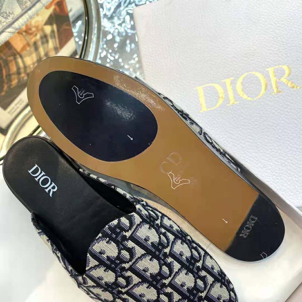 Dior Men Indior Mule Beige and Black Dior Oblique Jacquard - image 9