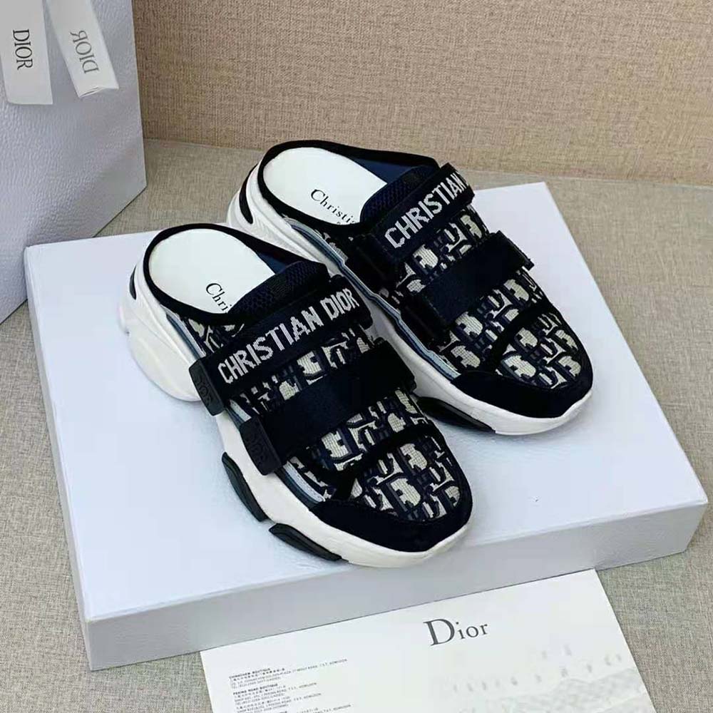 Top-down angle showing lace-up closure on Dior Women D-Wander Sneaker