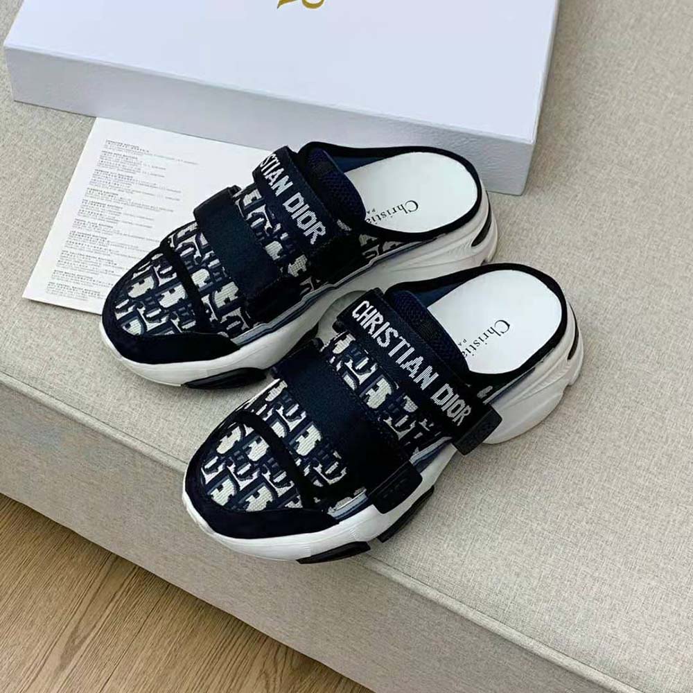 Dior Women D-Wander Sneaker Deep Blue Dior Oblique Technical Fabric - image 4
