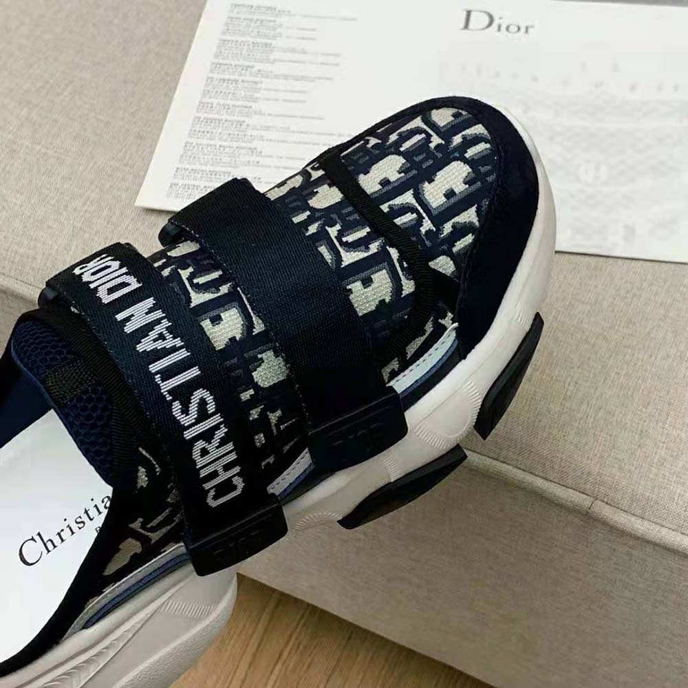 Dior Women D-Wander Sneaker Deep Blue Dior Oblique Technical Fabric - image 8