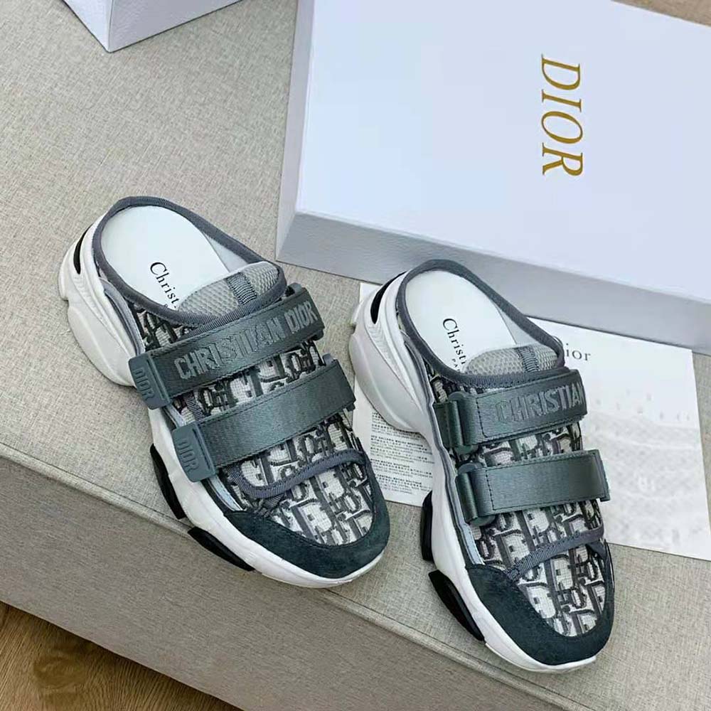 Dior Women D-Wander Sneaker Deep Gray Dior Oblique Technical Fabric - image 4