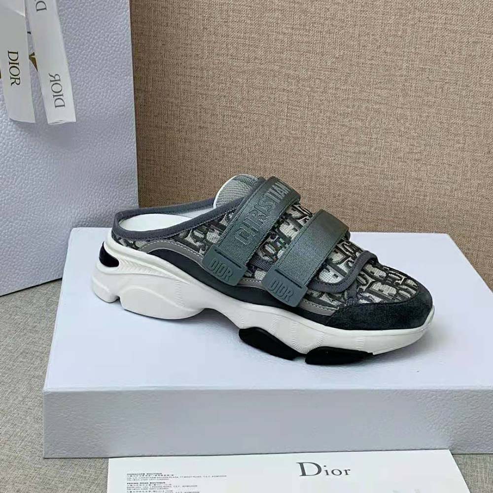 Dior Women D-Wander Sneaker Deep Gray Dior Oblique Technical Fabric - image 7
