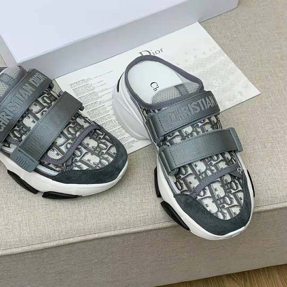 Dior Women D-Wander Sneaker Deep Gray Dior Oblique Technical Fabric - image 6